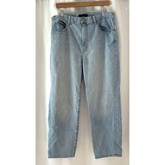 Uniqlo Other - Uniqlo Jeans Womens 32 Relaxed Tapered Mid Rise Light Wash Kaihara Denim 426284